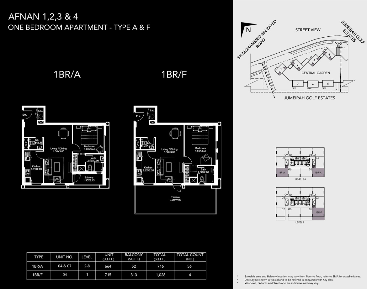 Afnan District by Deyaar - Floor Plan