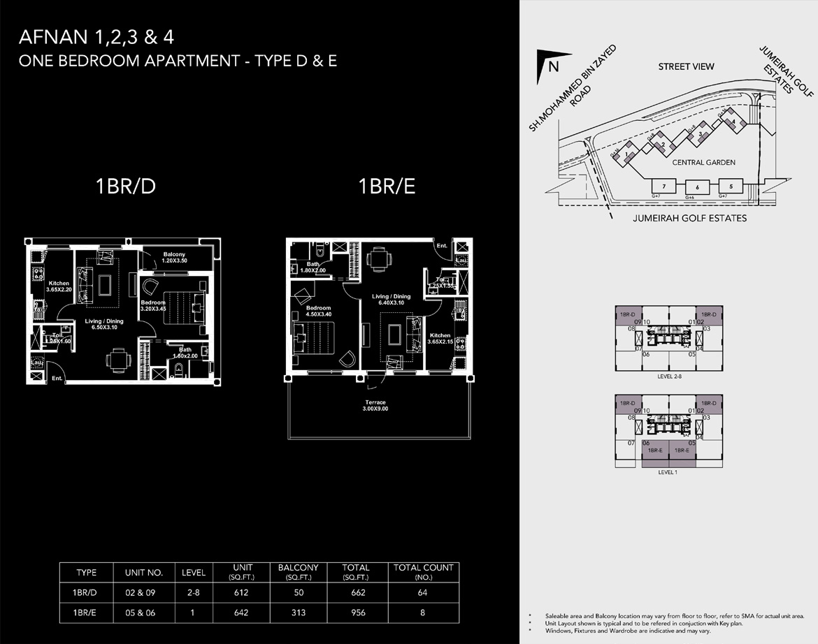 Afnan District by Deyaar - Floor Plan