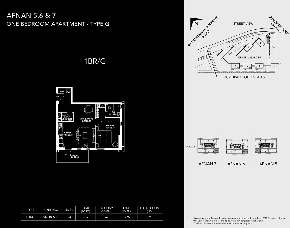 Afnan District by Deyaar - Floor Plan