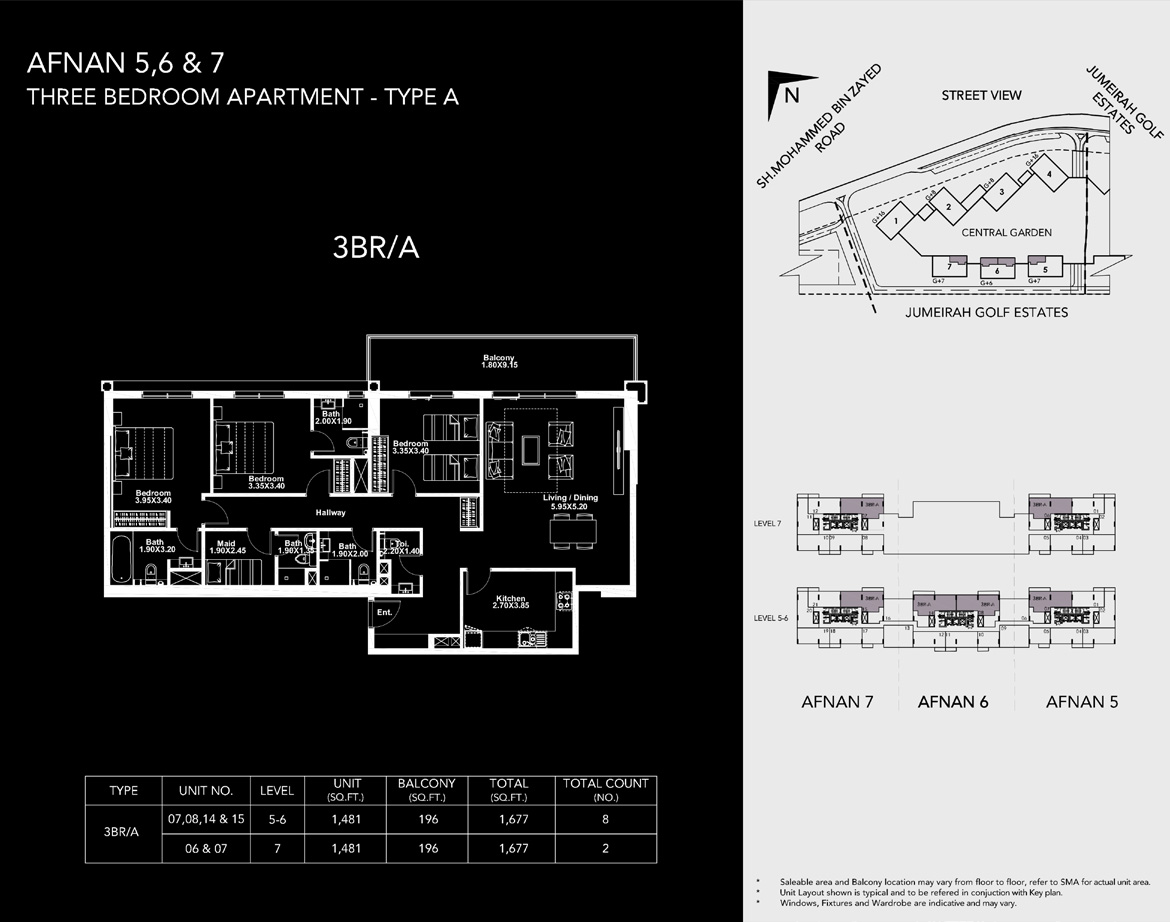 Afnan District by Deyaar - Floor Plan