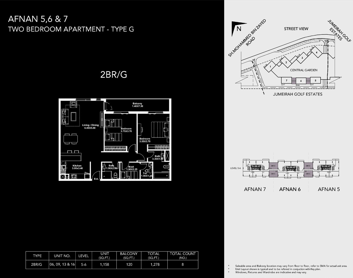 Afnan District by Deyaar - Floor Plan