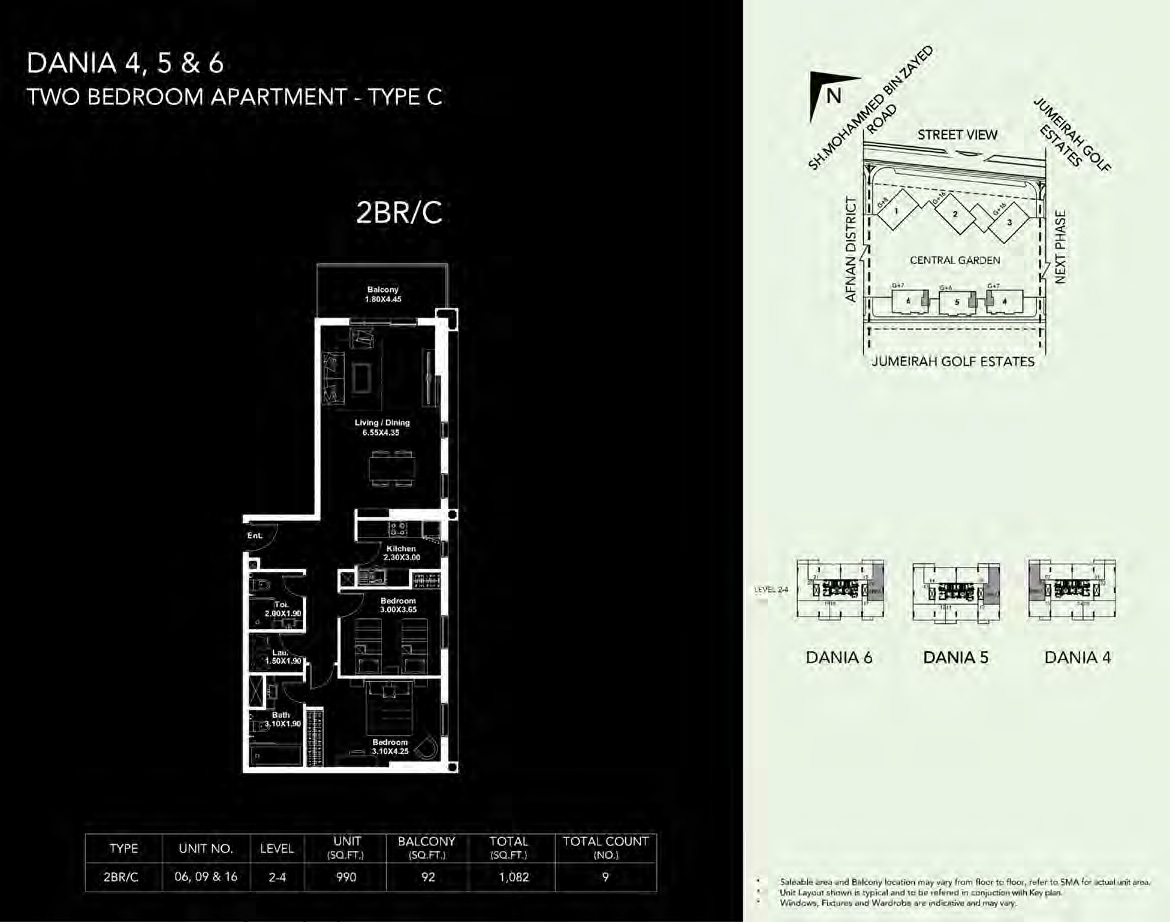 Dania District by Deyaar - Floor Plan