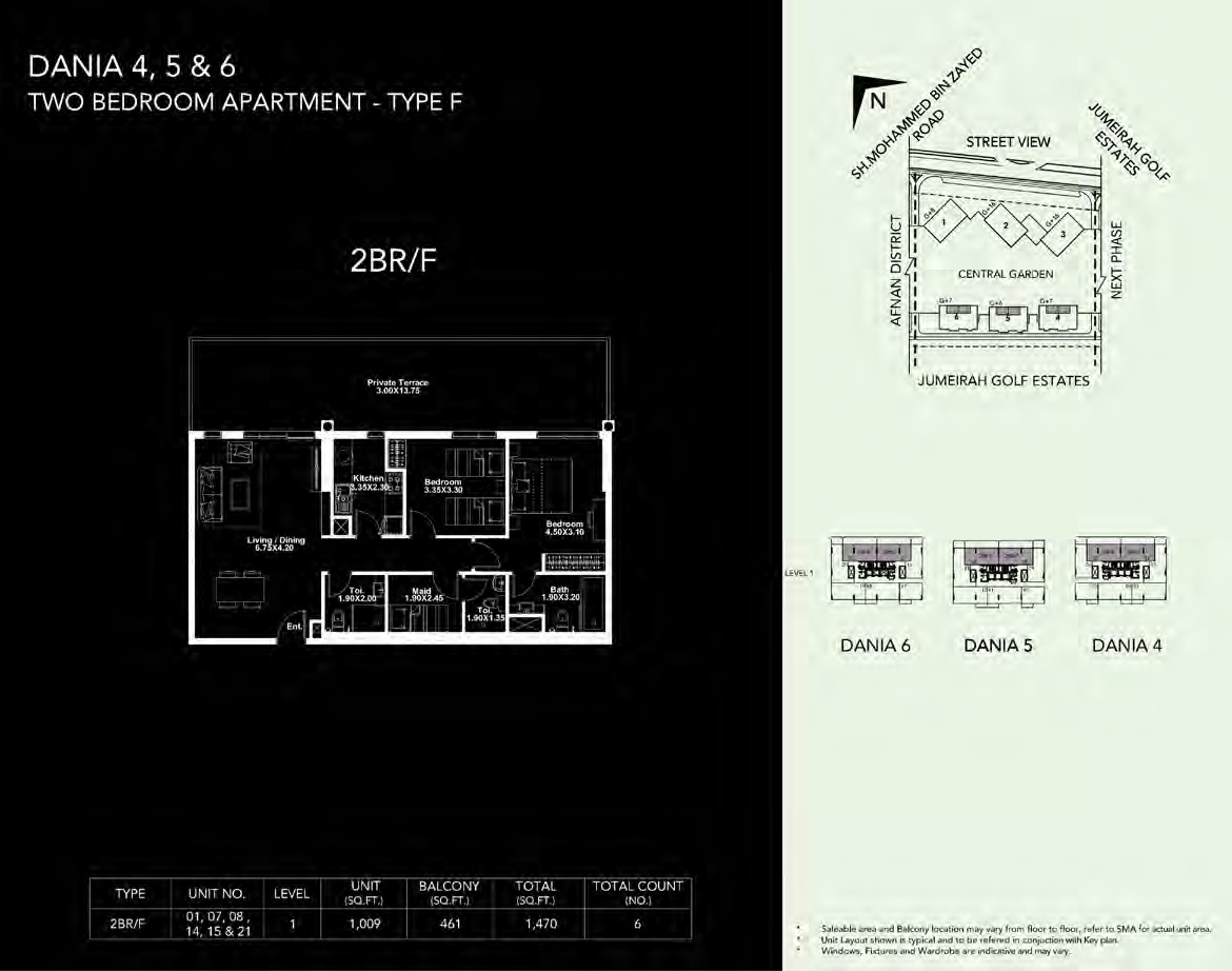 Dania District by Deyaar - Floor Plan